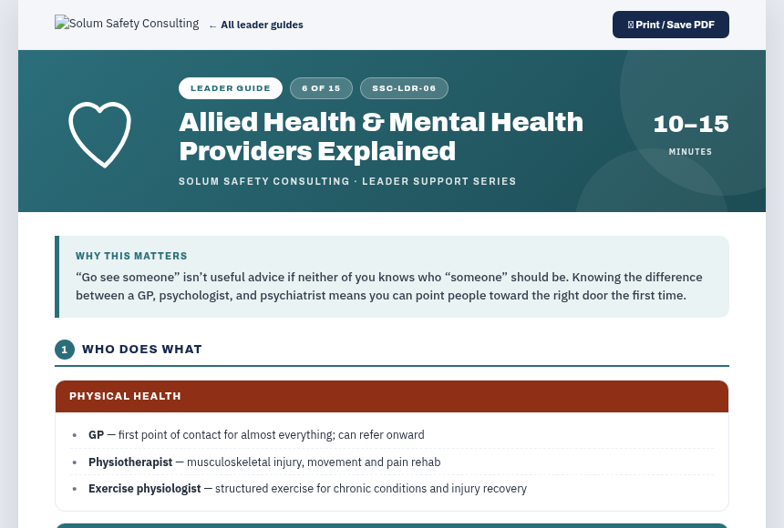 Preview of the Allied Health & Mental Health Providers digital form